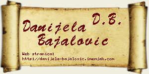 Danijela Bajalović vizit kartica